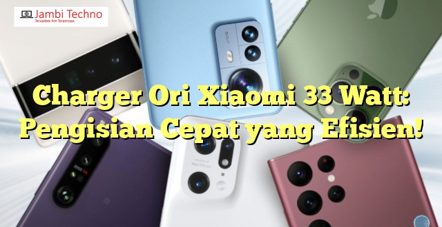 Charger Ori Xiaomi 33 Watt: Pengisian Cepat yang Efisien!