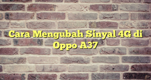 Cara Mengubah Sinyal 4G di Oppo A37